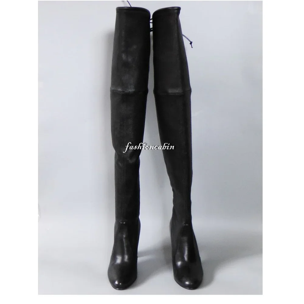 NEW Stuart Weitzman Highland Leather Iconic Over the Knee OTK Boots